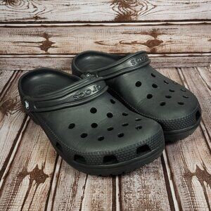 CROCS Classic Unisex Men's 8 Women's 10 Black Slip On Comfort Sandals Shoes